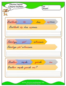 ç sesi Çalışma Sayfaları